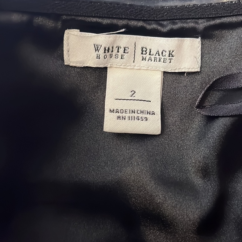 White House Black Market Strapless Little Black Dress sz 2 - Picture 5 of 9